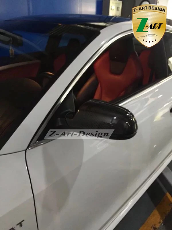 Замена реального углеродное волокно зеркалом заднего вида Обложка для Audi RS3 2013-2014