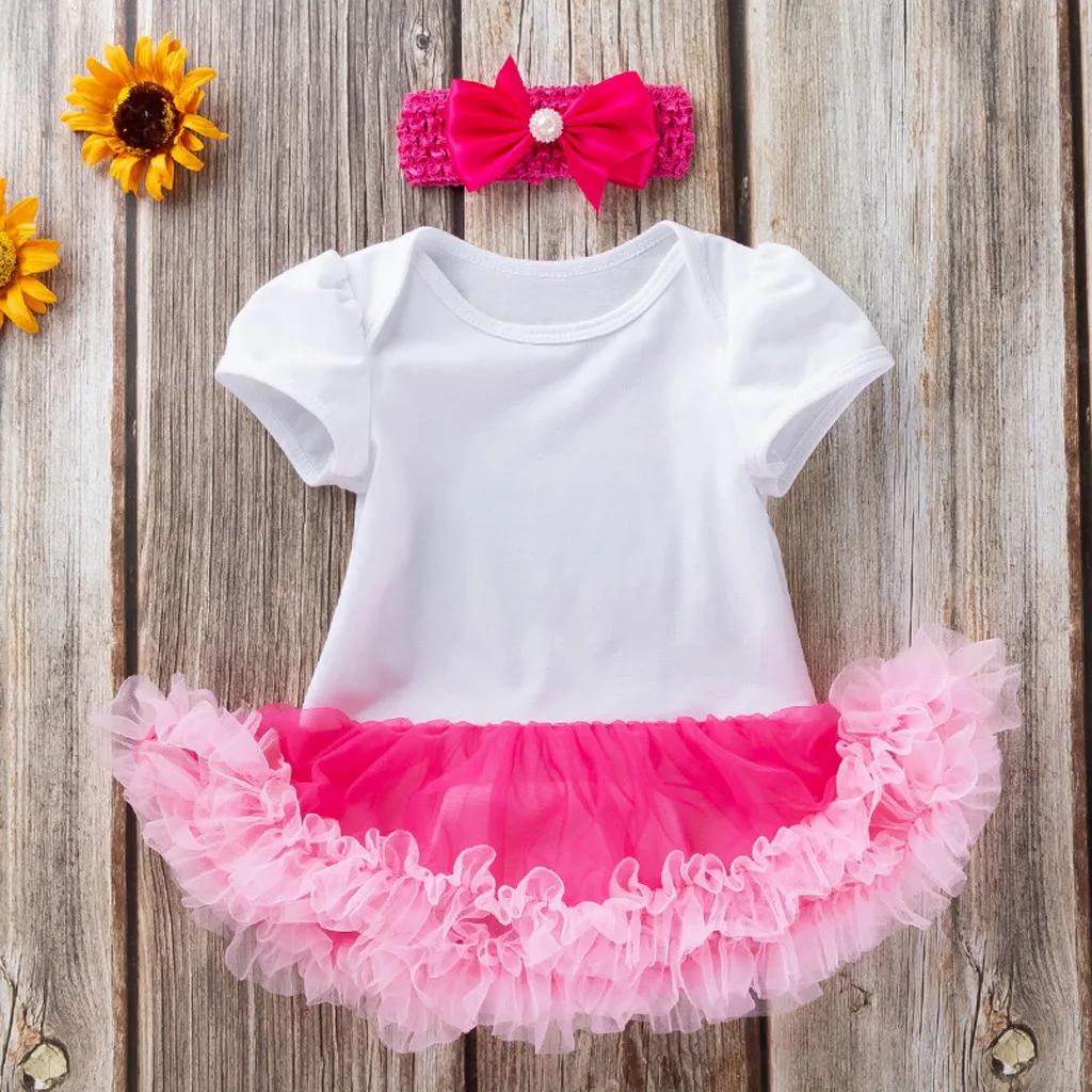 Детское платье для девочек детское с короткими рукавами и цифровым принтом дня