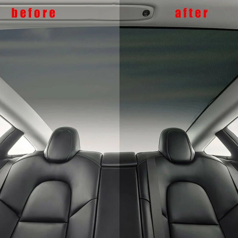 Glass Roof Sunshade Front+Rear Car Skylight Blind Shading Net for Tesla Model 3 NR-shipping | Автомобили и мотоциклы