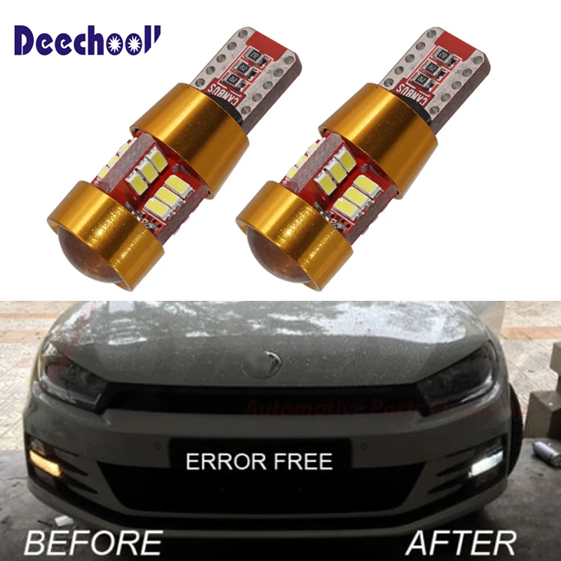 Deechooll 2шт Canbus светодиодный T10 W5W габаритный светильник для парковки Volkswagen VW Eos Golf New