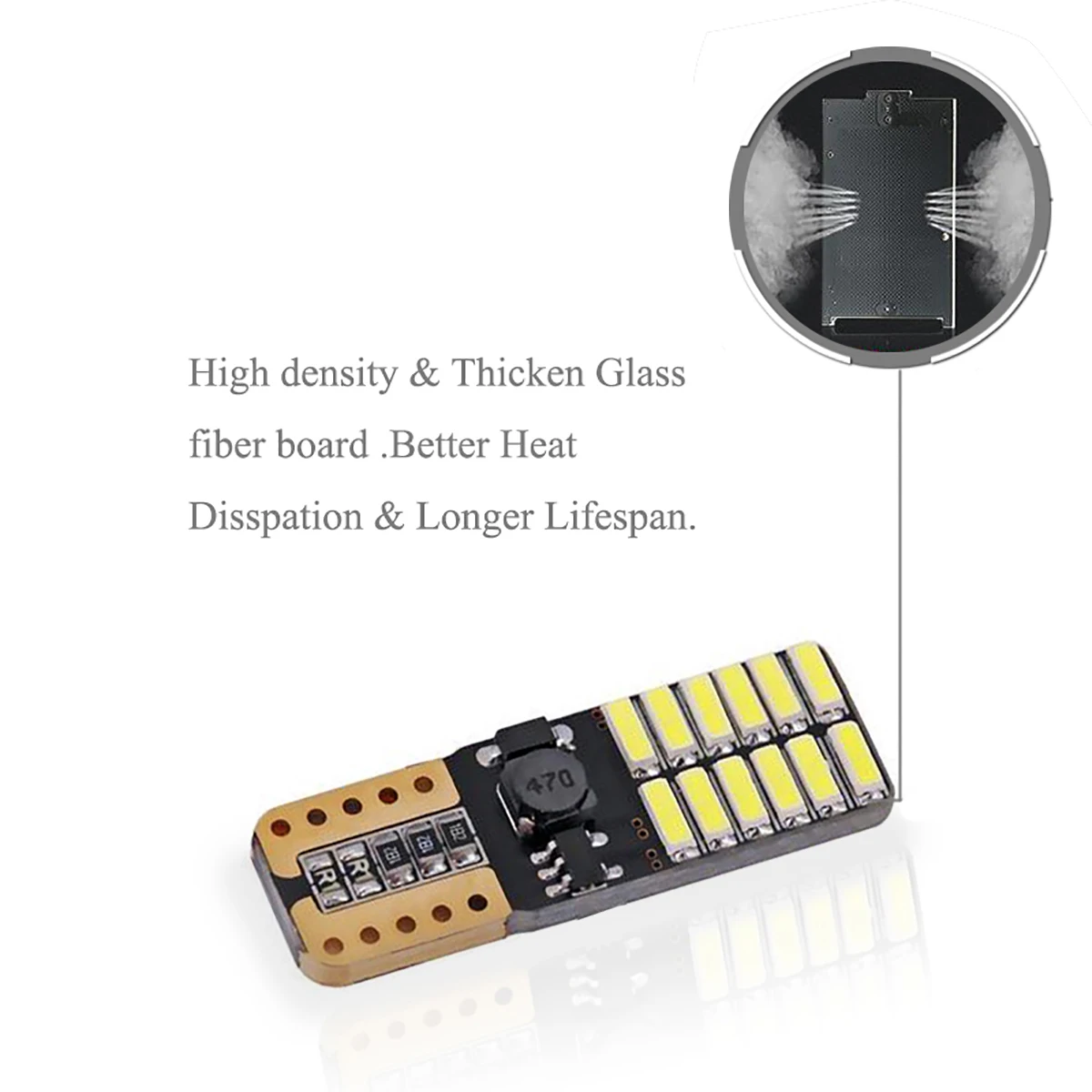 JOGMACHINE T10 24smd светодиодный светильник автомобильная лампа CANBUS без ошибок 4014 12В 24В