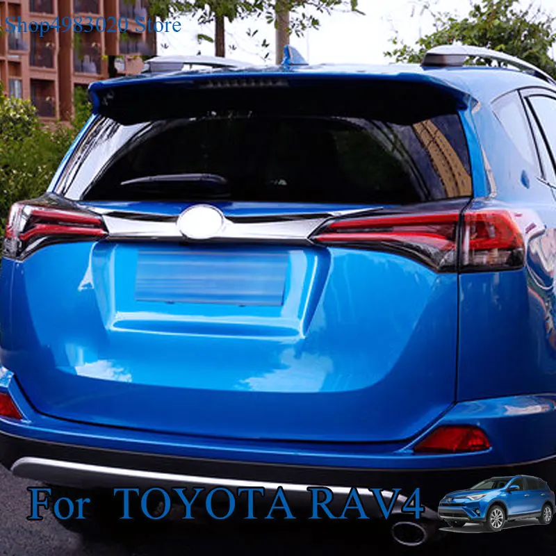Для Toyota Rav4 Rav 4 2016 2017 ABS Хромированная внешняя задняя дверь багажника Накладка