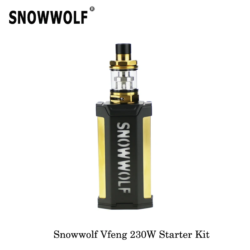 230 Вт оригинальные электронные сигареты Sigelei Snowwolf Vfeng Starter Kit Box Mod 3 мл емкость 2019