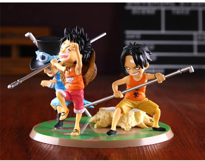 3 шт./компл. цельная кукла Luffy Ace Sabo Brothers Ver Коллекционная модель из ПВХ фигурка