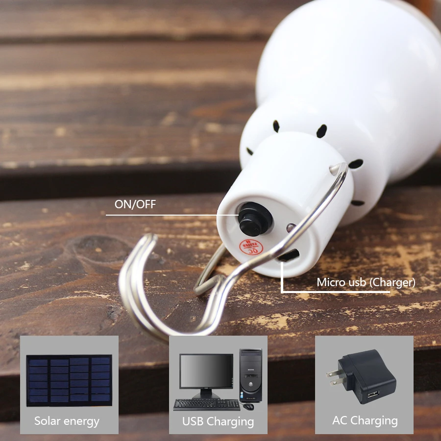 Открытый 130 люмен Солнечный светодиодный Лампа для тента на кемпинге лампы