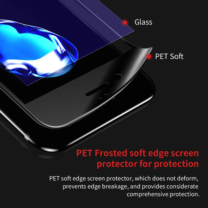 BASEUS 3D Screen Protector Для iPhone 6 s матовый мягкий Pet край закаленное стекло 0.23 мм Защитные