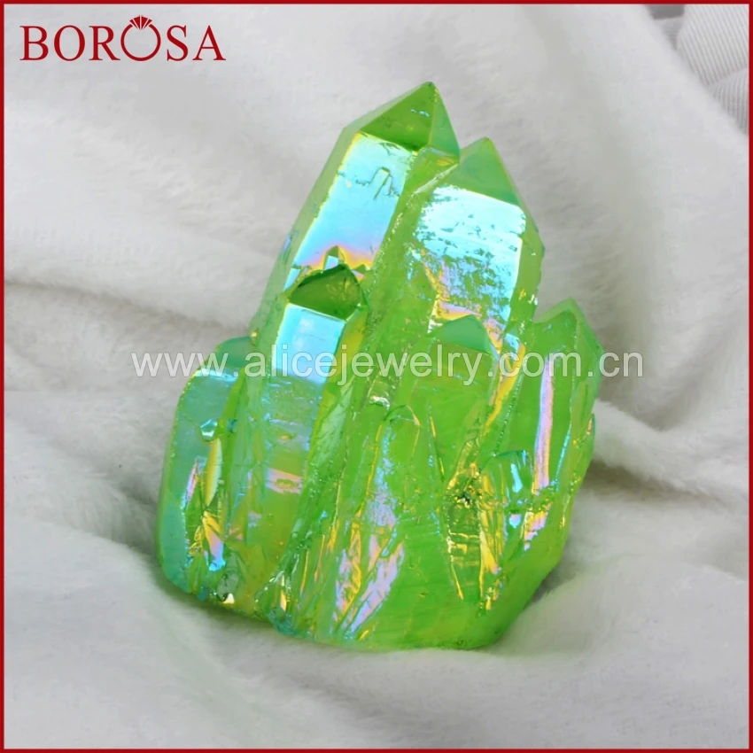 BOROSA 1 кг смешанных цветов Кристалл кластер пламя природы ауры кварца титана
