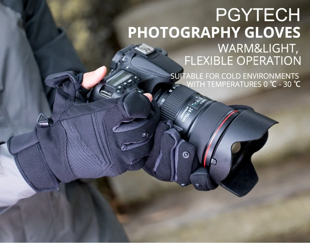 PGYTECH перчатки для фотосъемки ветрозащитные походные альпинистские лыжные перчатки для верховой езды Водонепроницаемые многофункциональные перчатки с сенсорным экраном