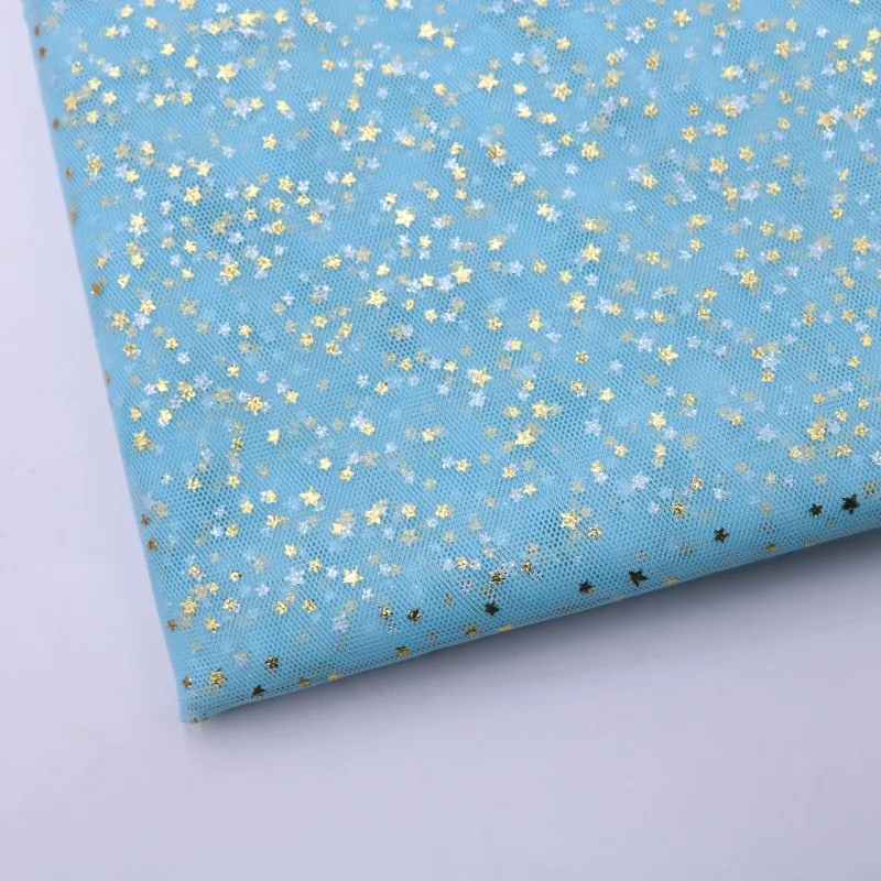 Sky blue 1 метр, 150 см, Звездный тюль, блестящие конфетти, тюль для выпечки, топпер для торта, пачка, помпон, бант, мягкий сквин, тюль, сделай сам, украшение для свадьбы, дня рождения - Цвет: Sky blue