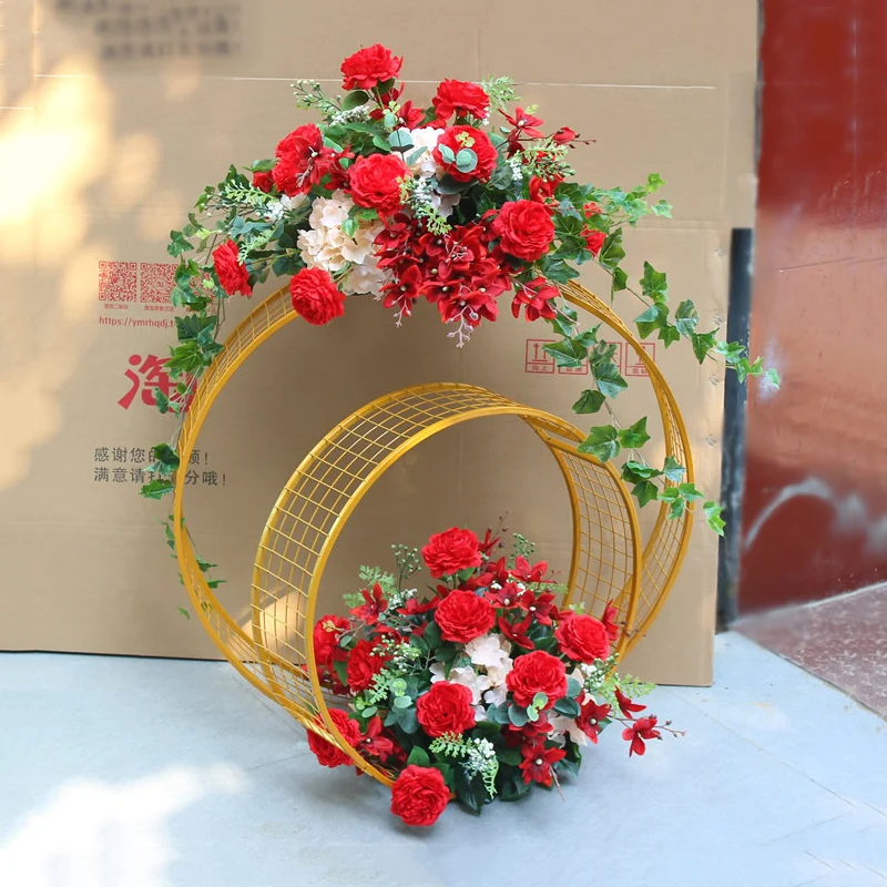 JAROWN железный концентрический Круглый Свадебный Открытый DIY цветочная композиция украшения реквизит для фотосессии вечерние украшения для дома