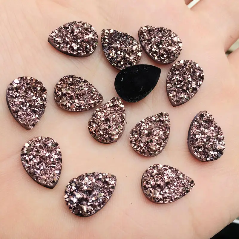 S361 50 шт 10*14 мм Bling AB цвета минеральная поверхность смолы Стразы с плоским основанием камень Кабошон DIY Свадебные украшения ремесла-S36 - Цвет: S361