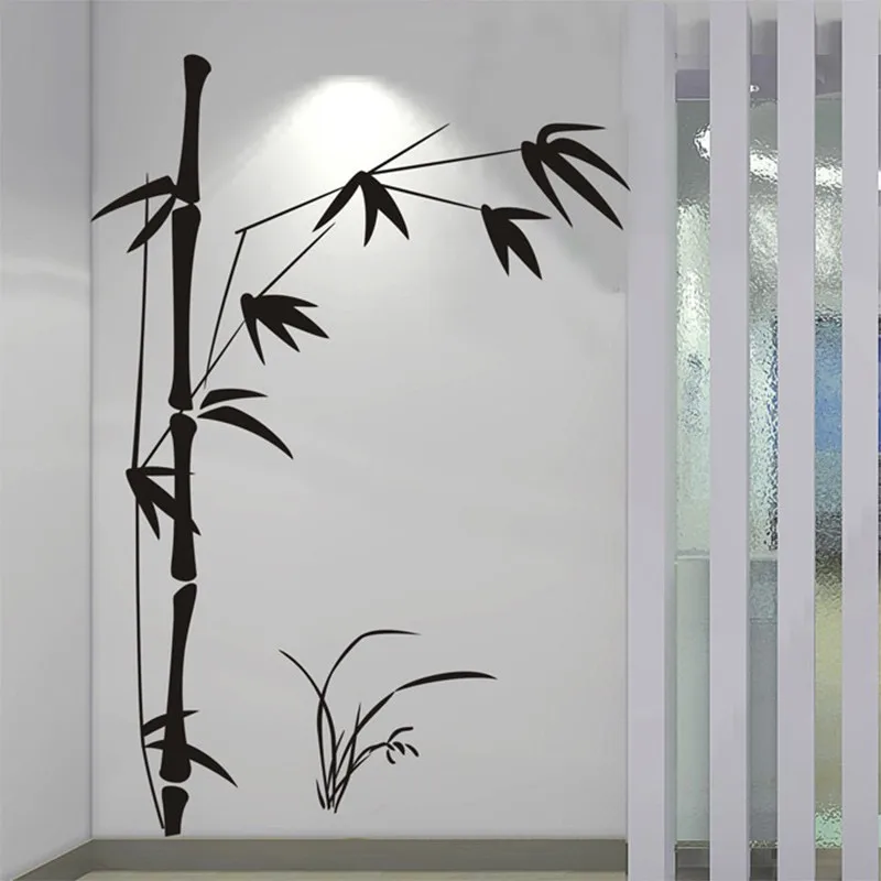 

100*145cm Large Beautiful Bamboo Wall Sticker Vinyl Wall Art Stickers Removable Pvc Wall Decals Home Decoration For Living Room