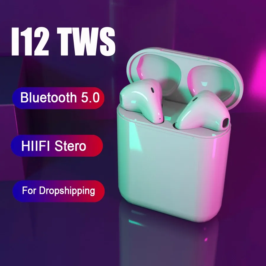 I12 TWS 5 0 Bluetooth HIFI Беспроводные наушники туры Беспроводная гарнитура с микрофоном