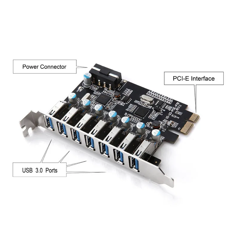 7 портов Superspeed PCI E к USB 3 0 карта расширения Express Внутренний HSJ 19| |