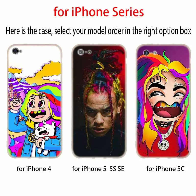 Чехол Tekashi69 6ix9ine 69 Rap singer силиконовый мягкий чехол для iPhone 12 11 Pro X XS Max XR 8 7 6 Plus 5s SE 2020 S