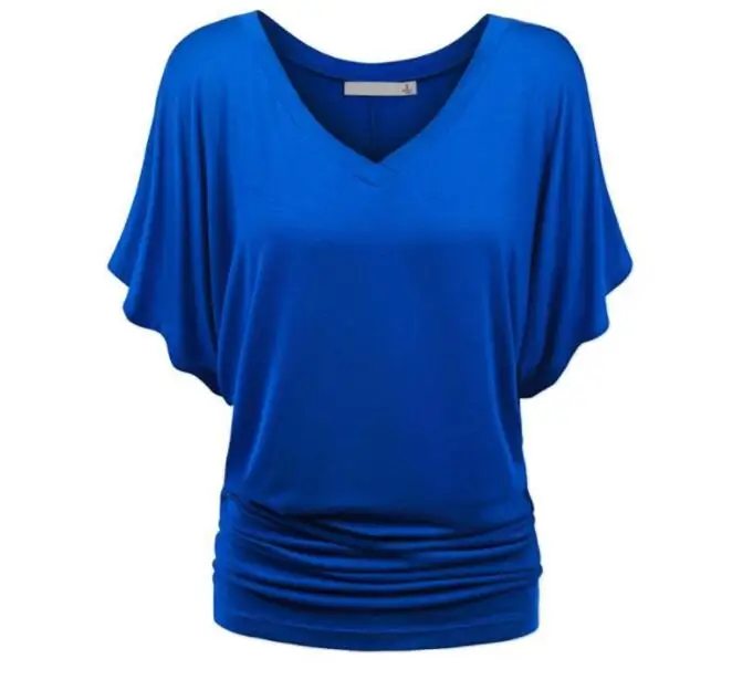 

Women Casual Summer T-Shirt Batwing Short Sleeve Loose Top Basic Tee Female Plus Size Basic Tunic camisas mujer