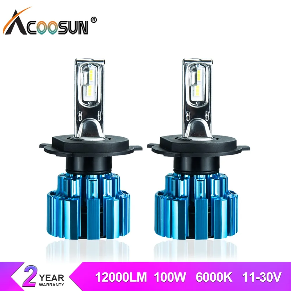 H7 светодиодный H4 фар автомобиля H11 H8 9005 HB3 9006 HB4 12000LM 9012 100W luces para Авто 6000 К белый свет