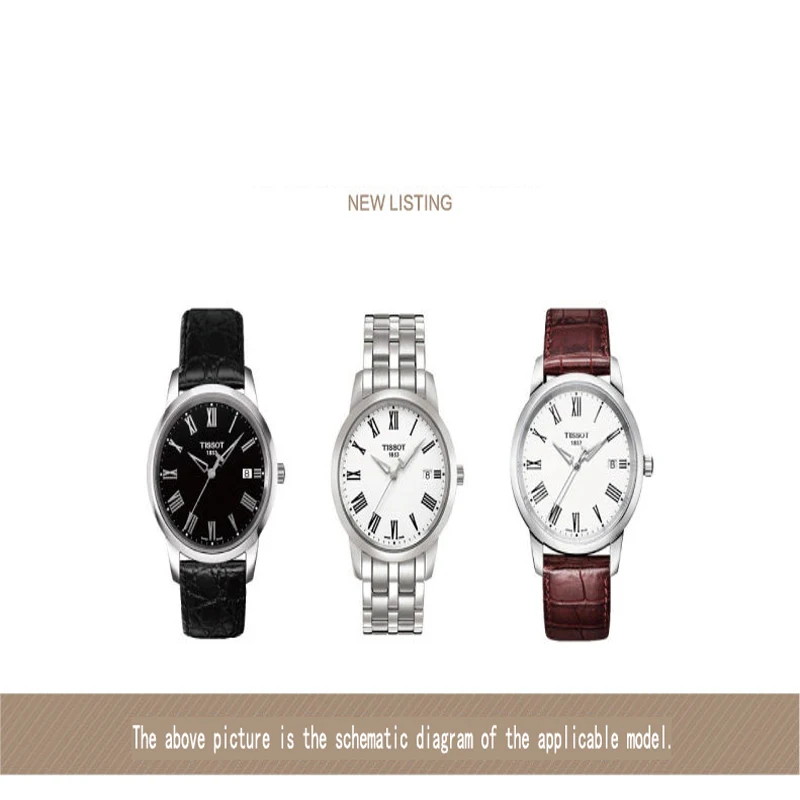 Fit 1853 day shuttle strap male steel belt accessories by T033 stainless steel strap T033410B watch chain 19mm