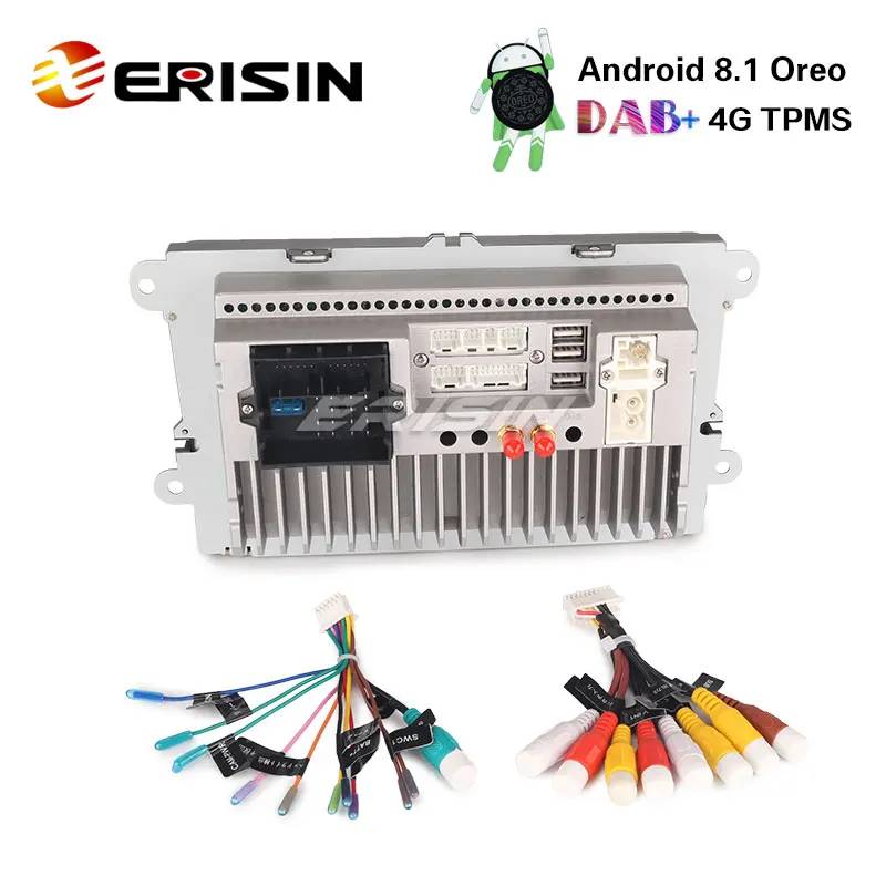 Erisin ES3818V 9 &quotDAB + 4 г TPMS DVR Android 8 1 автомобилей Радио gps СБ 3 USB слот для камера заднего