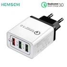 18 Вт 3,0 быстрое зарядное устройство 3 порта USB быстрое зарядное устройство настенное зарядное устройство штепсельная Вилка для путешествий настольный адаптер питания многопортовое зарядное устройство для телефона