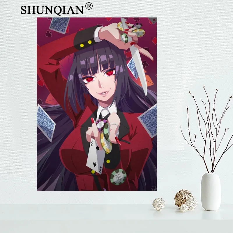 Новый kakegurui Аниме Холст Тканевый плакат для домашнего декора живопись искусство