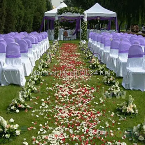 Бесплатная доставка 2000 шт./лот фиолетовые и белые шелковые лепестки роз для