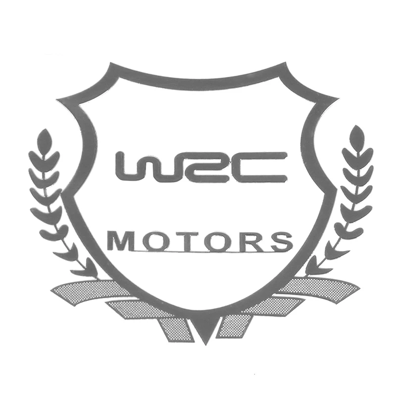 WRC 2 шт Серебряный 3D металлический автомобильный стикер эмблема значок чехол для Lada Renault Opel Dacia Ssangyong SAAB Daewoo Chery автомобиль ABARTH Стайлинг - Название цвета: WRC