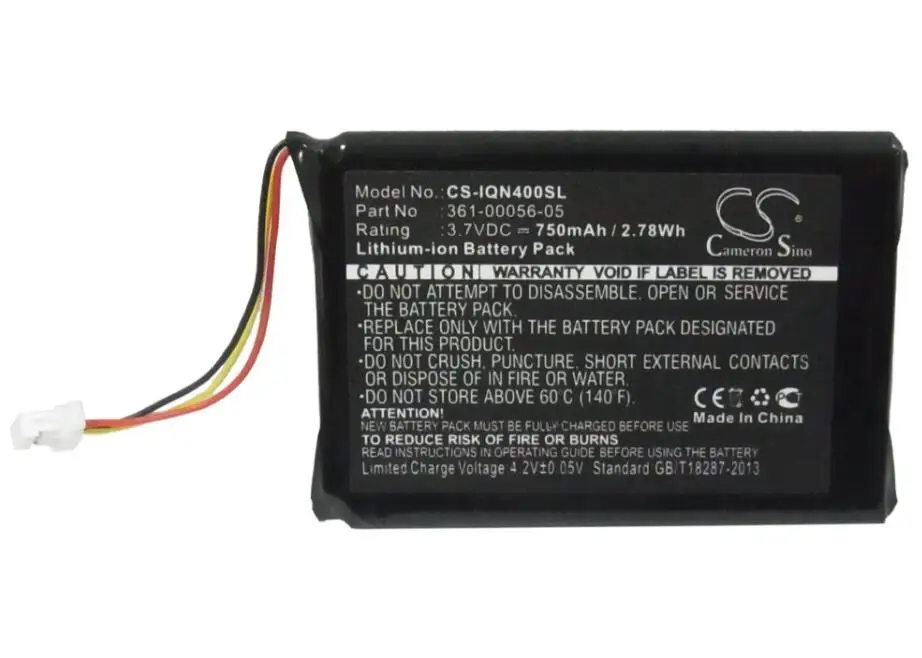 Аккумулятор Cameron Sino 750mah для GARMIN Nuvi 40 40LM 52 52LM 56LMT 66LM 68LMT 361-00056-05 361-00056-11 батарей |