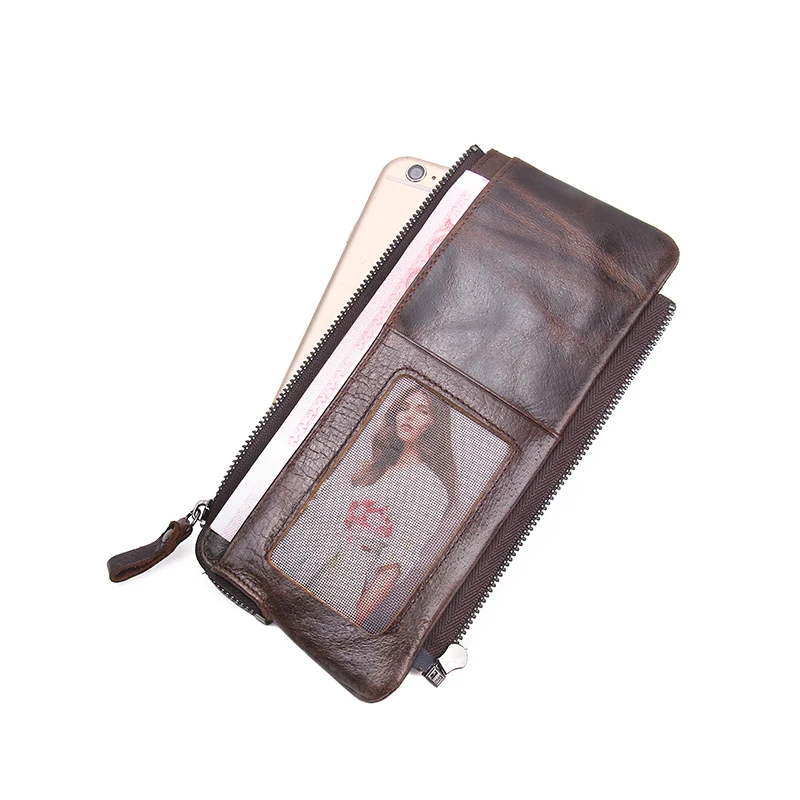 Contact's Для мужчин Женские Кошельки из натуральной яловой кожи мужской кошелек