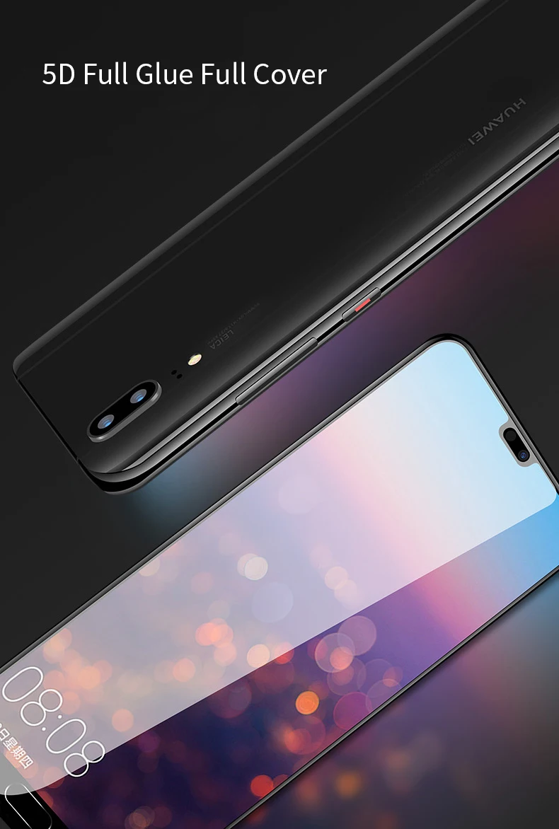 LUPHIE 5D полное клеевое покрытие из закаленного стекла для huawei P20 Pro P20 Lite Защитное стекло для экрана для huawei mate 10 Pro стеклянная пленка