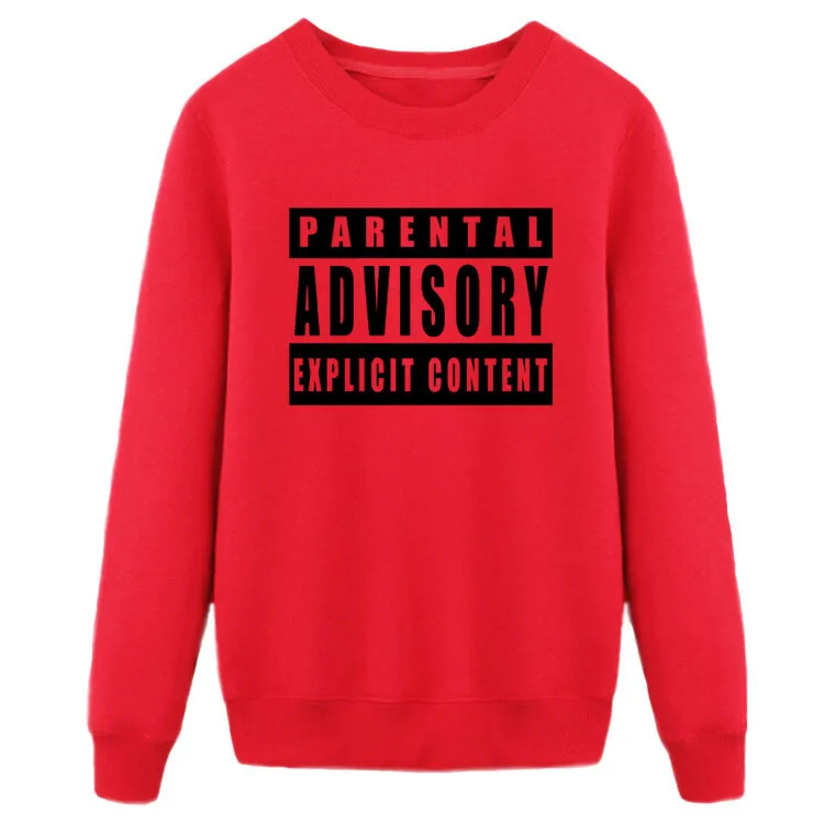 Модный Бренд мужчин Parental Advisory Печатных Толстовка Толстовки Спортивный Костюм