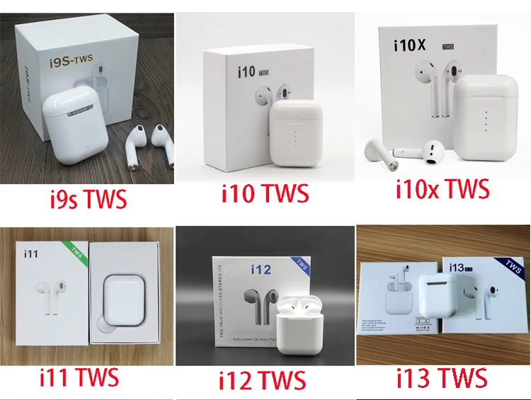 Для Airpods 2 Чехол Мягкий силиконовый наушник чехол/i9S/i10/i10s/i10 max/i11/i12/i20/i30 Tws зарядная коробка AirPods Защитная крышка