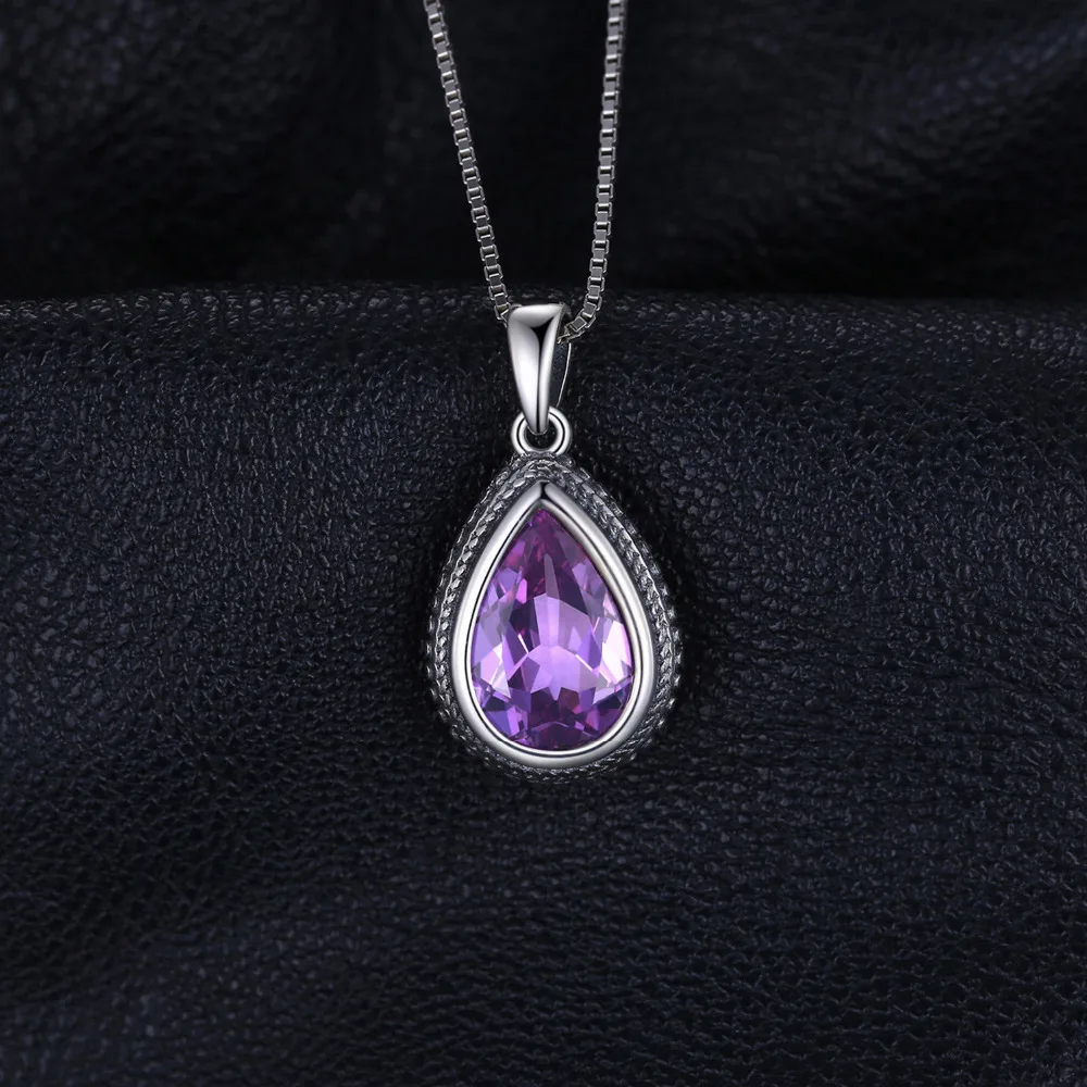 JewelryPalace Грушевидную Форму 11ct Создан Александрит Sapphire Подвески 100% Стерлингового
