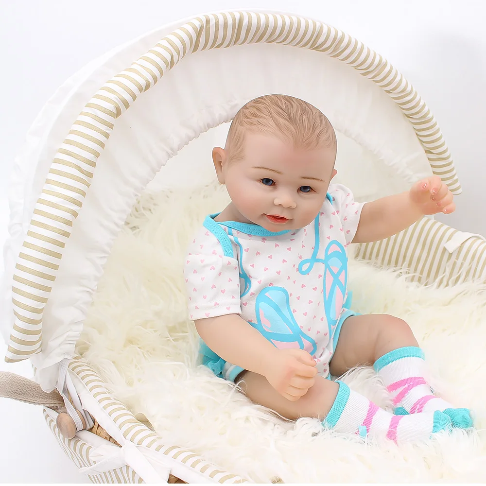 

NPK Whole silicone body reborn baby doll wholesale gentle touch beautiful doll toys for children on Children's festival bjd DIY