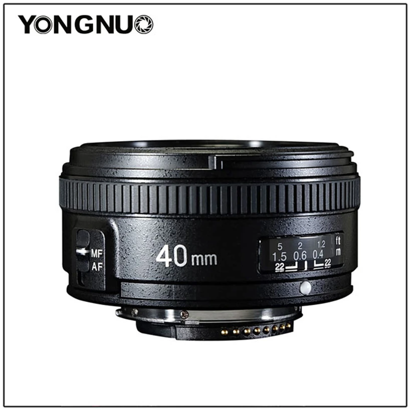 Объектив YONGNUO 40 мм объектив YN F2.8 AF/MF с автоматическим ручным фокусом для цифровых