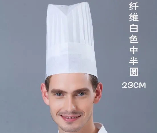 Hotel and restaurant adult kitchen hat chef non-woven fiber cloth hat work hat disposable chef hat 2018 New