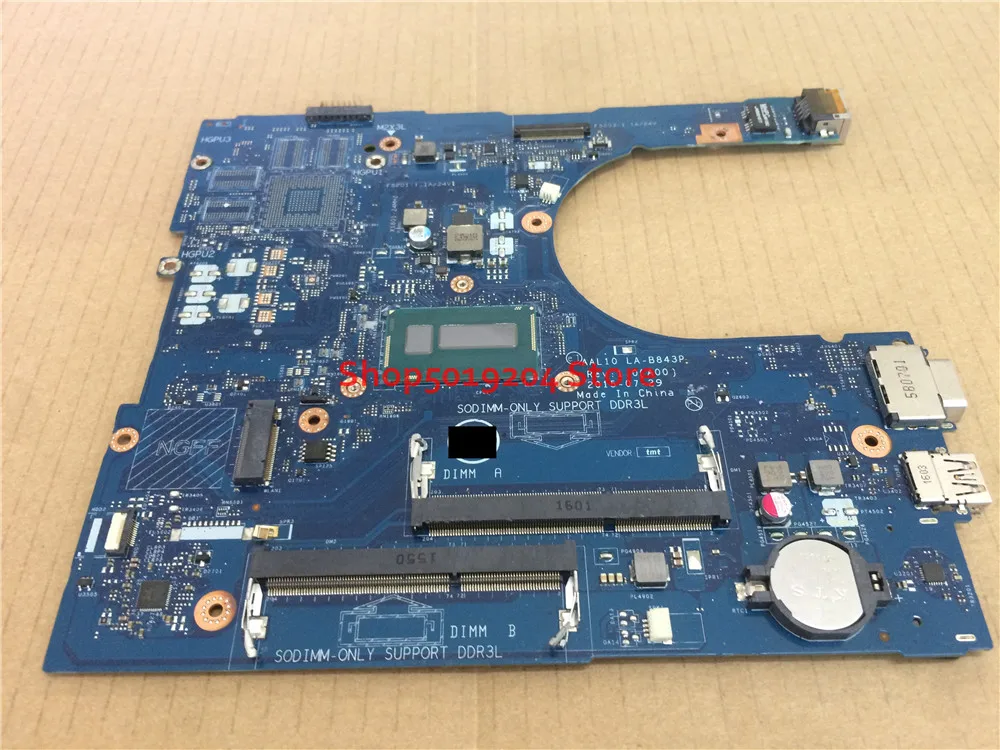 Материнская плата для ноутбука Dell Inspiron 15 5458 5558 5758 AAL10 LA B843P I3 5005U SR27G|Материнские