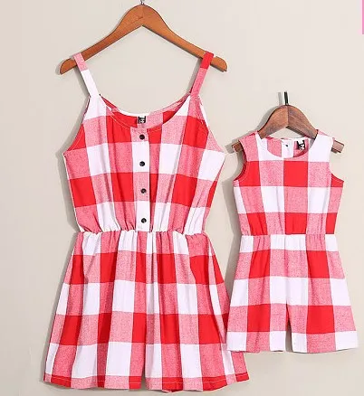 2019 новый летний Семейный комплект комбинезон для матери мамы хлопковая