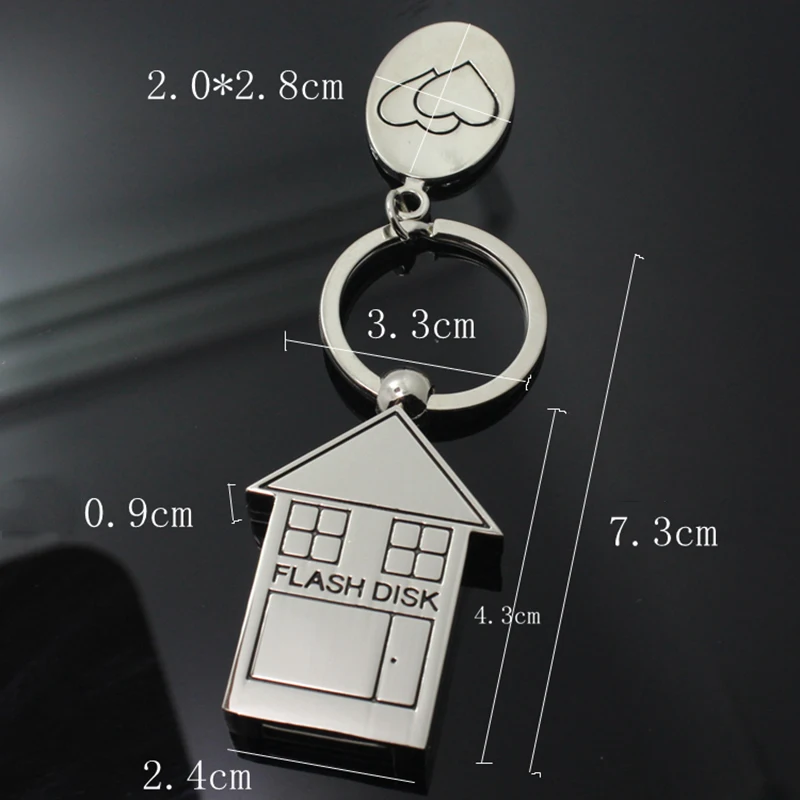 Металлический Usb флеш-накопитель в форме домика 8 ГБ 16 32 usb-диск карта памяти Лидер