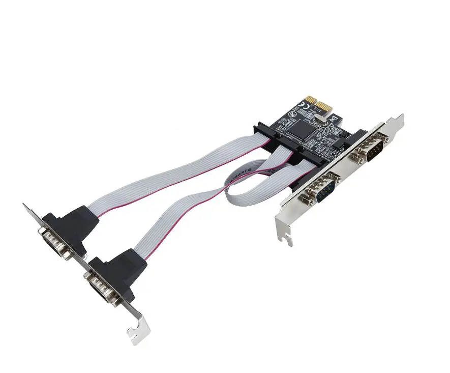 Высококачественная мощьно IP PCI express 4 порта Последовательный PCI-e 1x карта мульти RS232 DB9 com-порт для PCIe I/O riser card