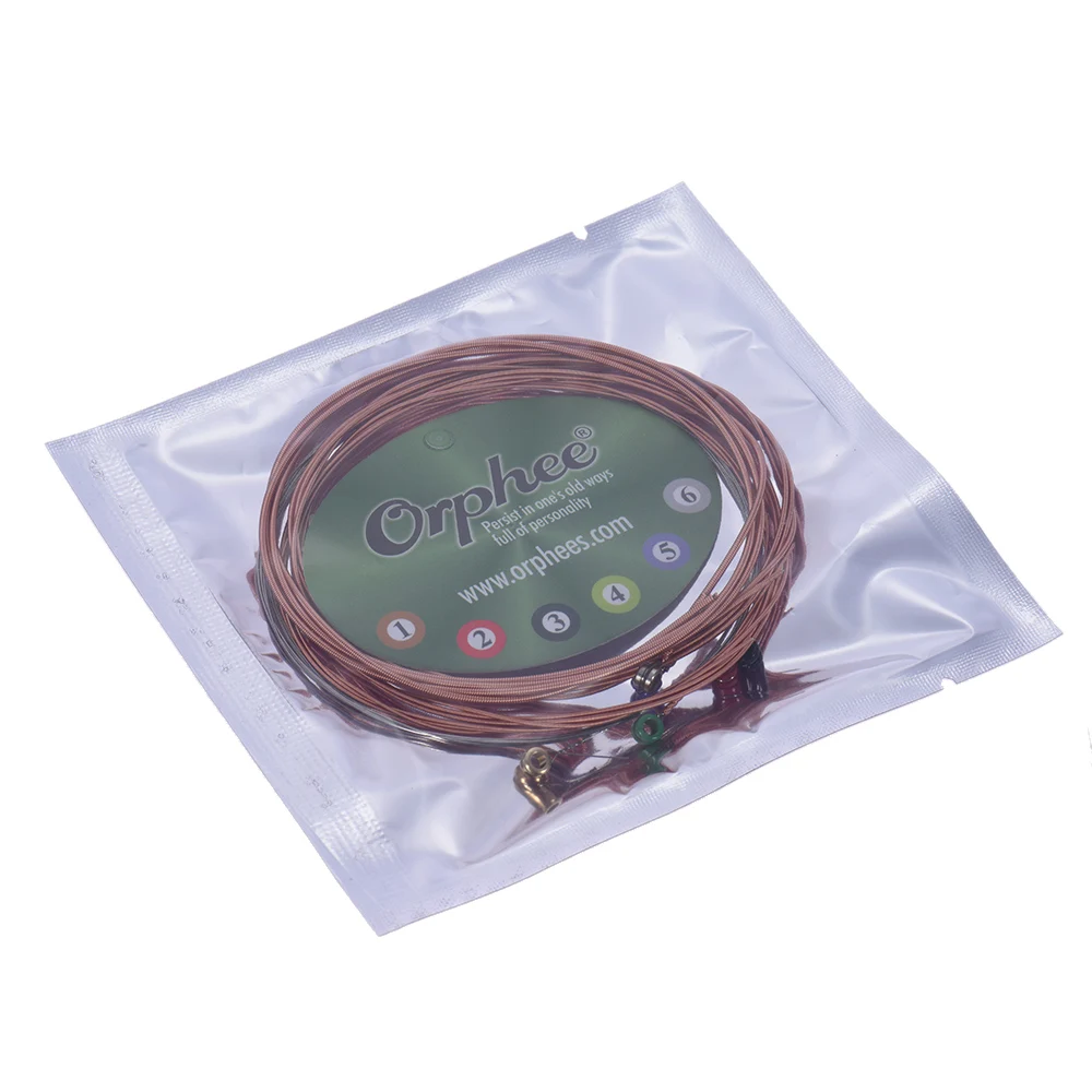 Orphee TX620-P 6 шт Акустическая струны народной гитары полный набор струн (.010-.047) Сталь