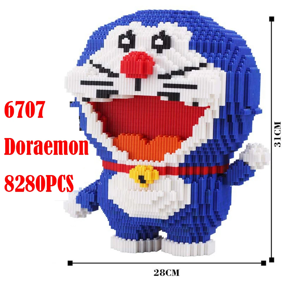 Крупные частицы строительные блоки Doraemon губка детская белка чоба строительные блоки игрушка