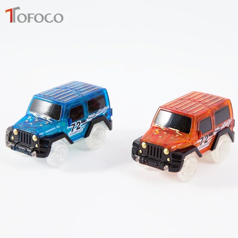 TOFOCO 1 шт. гоночный трек Игрушечная модель автомобиля со светодиодным светом