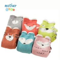 2018 new styles baby newborn warm socks baby boy floor shoes sock toddler infant socks animal fox winter short socks
