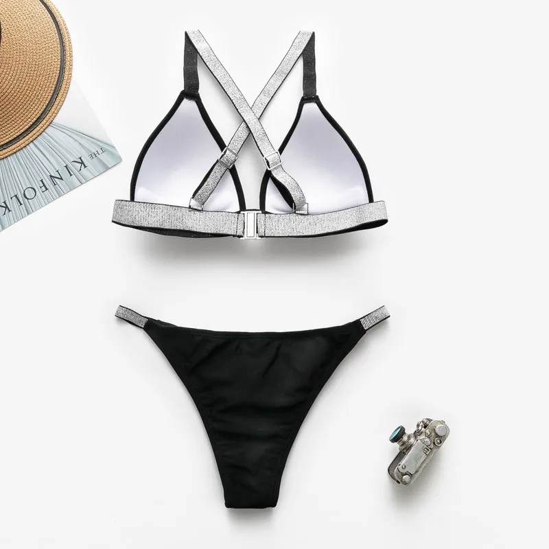 Bikinx микро бикини с высоким вырезом купальный костюм пикантный женский купальник раздельный треугольный Пуш Ап купальник для женщин купальные костюмы biquini