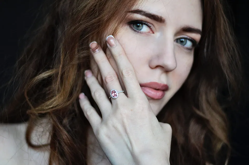UMCHO, 925 пробы, серебряное кольцо, овальное, классическое, розовое, морганит, кольца для женщин, обручальное, драгоценный камень, обручальное кольцо, хорошее ювелирное изделие, подарок