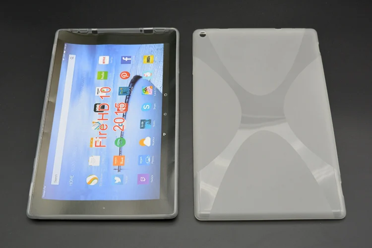 Противоскользящий матовый Мягкий силиконовый чехол X Line для планшетов Amazon Kindle Fire