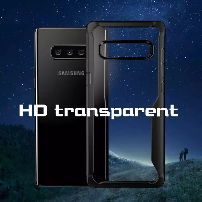 LUPHIE Shockproof Armor Case For Samsung Galaxy S10 Plus S10e Transparent Cases Cover Silicone Coque |