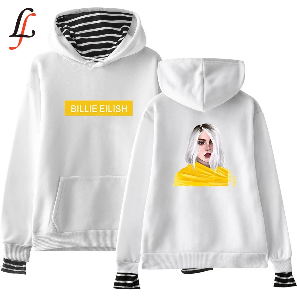 Женские толстовки с капюшоном Billie Eilish повседневные пуловеры из двух частей в