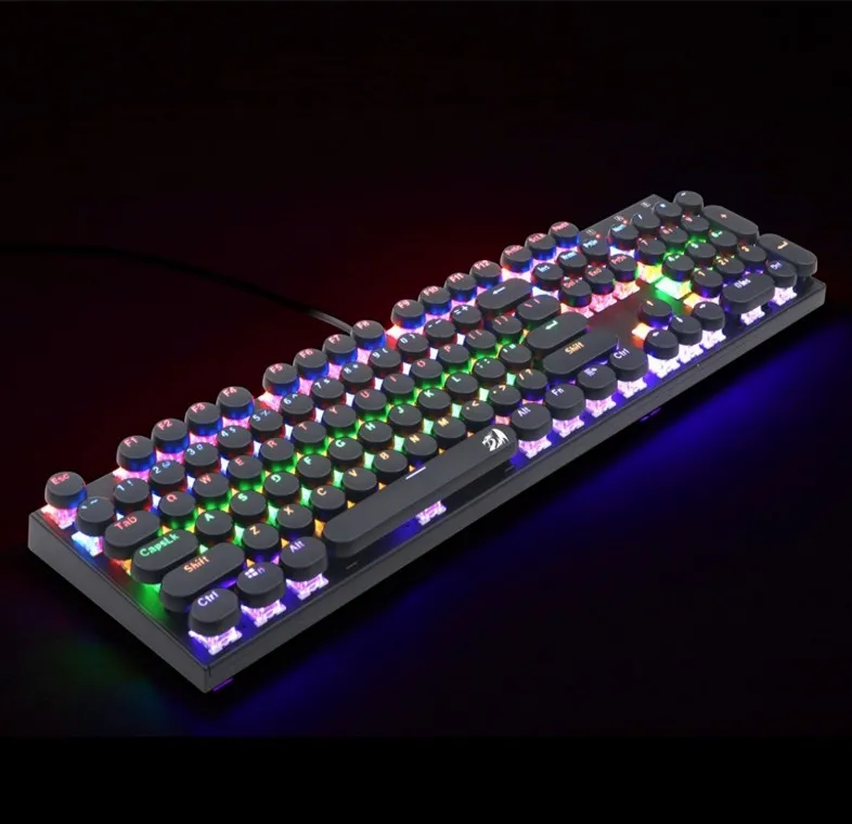 Redragon K350S Ретро клавиатура со светодиодной механической клавиатурой 104 клавиш